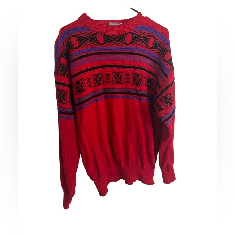 Vintage Wool-Blend Grandpa Sweater XL Southwestern